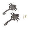 Unique Bargains Curtain Holdbacks Five-Leaf Design Hooks Iron 3.94"x1.97" 1 Pair - 4 of 4