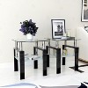 NicBex Modern Tempered Glass Square Coffee Table with Storage Shelf,Side Table with Metal Legs,Center Table for Living Room - 2 of 4
