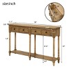 Espresso Console Table with 2 Storage Drawers and Bottom Shelf, Narrow Entryway Table for Hallway or Living Room-The Pop Home - 4 of 4