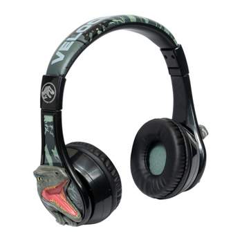 eKids Jurassic World Bluetooth Headphones for Kids, Over Ear Headphones with Microphone - Multicolored (JW-B52v22EC)