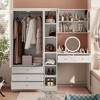 FUFU&GAGA Light Mirror Storage Makeup Vanity Table Tempered Glass Bathroom Armoire Wardrobe - 2 of 4