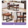 DWVO Dining Chairs Set of 4 with Faux Leather Cushion ,Modern Dining Room Chair with Metal Leg for Kitchen, Living Room Brown - 3 of 4