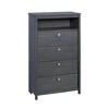 Dover Edge 4 Drawer Chest Denim Oak - Sauder: Vertical Storage, Laminated Surface, Metal Hardware - 2 of 4