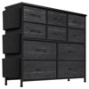10-Drawer Fabric Dresser with Wood Tabletop, Side Pockets & Hooks for Bedroom, Closet or Hallway - 2 of 4
