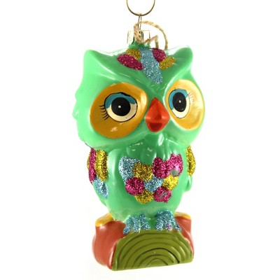 Cody Foster 4.5 Inch Retro Owl Kitsch Bold Spring Easter Wise Tree Ornaments