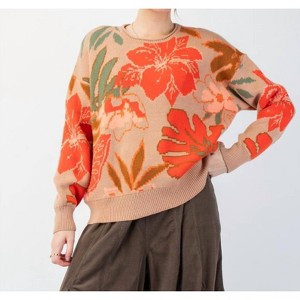 Women's Floral Sweater - Easel - 1 of 3