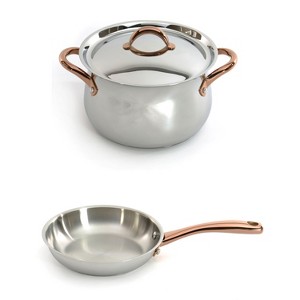 BergHOFF Ouro Gold 18/10 Stainless Steel 3Pc Starter Set With Stainless Steel Lids - 1 of 4