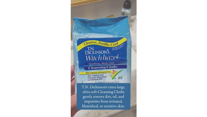 T.N. Dickinson's Witch Hazel Cleansing Cloths - 25ct, 2 of 8, play video