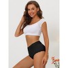 Allegra K Women's High Waist Tummy Control Comfortable Lace Trim Ribbed  Briefs Black Small : Target