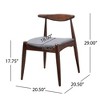 NicBex Set of 2 Mid-Century Modern Dining Chairs with Upholstered Fabric Seats,Armless Chairs with Rubberwood Legs for Kitchen,Living Room - 3 of 4