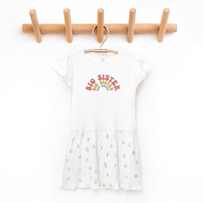 The Juniper Shop Big Sister Stacked Curved Toddler Graphic Dress