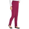 Collections Etc Cinched Ankle Leggings with Button Accents and Elastic Waistband, 30" L Inseam, Made of Cotton and Spandex - 2 of 4