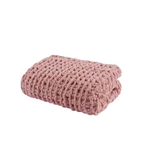 Pink discount chunky throw