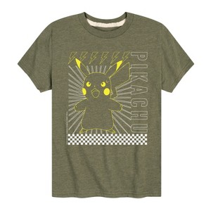 Boys' - Pokémon - Pikachu Checkered Short Sleeve Graphic T-Shirt - 1 of 4