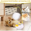 Interactive Cat Feather Toys 2025 Upgraded Interactive Cat Toys for Indoor Cats, Teaser Catnip Toy for Kitten Cats White - 2 of 4