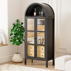 72" Tall Auto Sensor Light Arched Cabinet - 1 of 4