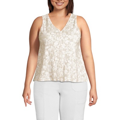 Lands' End Women's Slub Tank Top