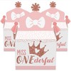 Big Dot of Happiness 1st Birthday Little Miss Onederful - Treat Box Party Favors - Girl First Birthday Party Goodie Gable Boxes - Set of 12 - 2 of 4
