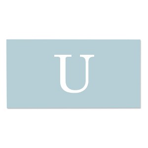Personalization Mall Simple Initial Personalized Beach Towel, Powder Blue - 1 of 2
