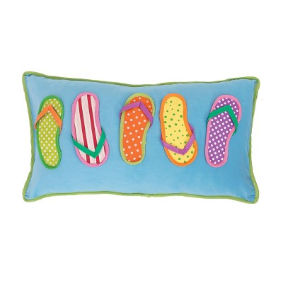 Gallerie II Flip Flop Applique Pillow