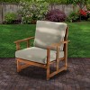 Eucalyptus Grandis Wood Cushioned Club Chair Beige - National Tree Company - 2 of 4