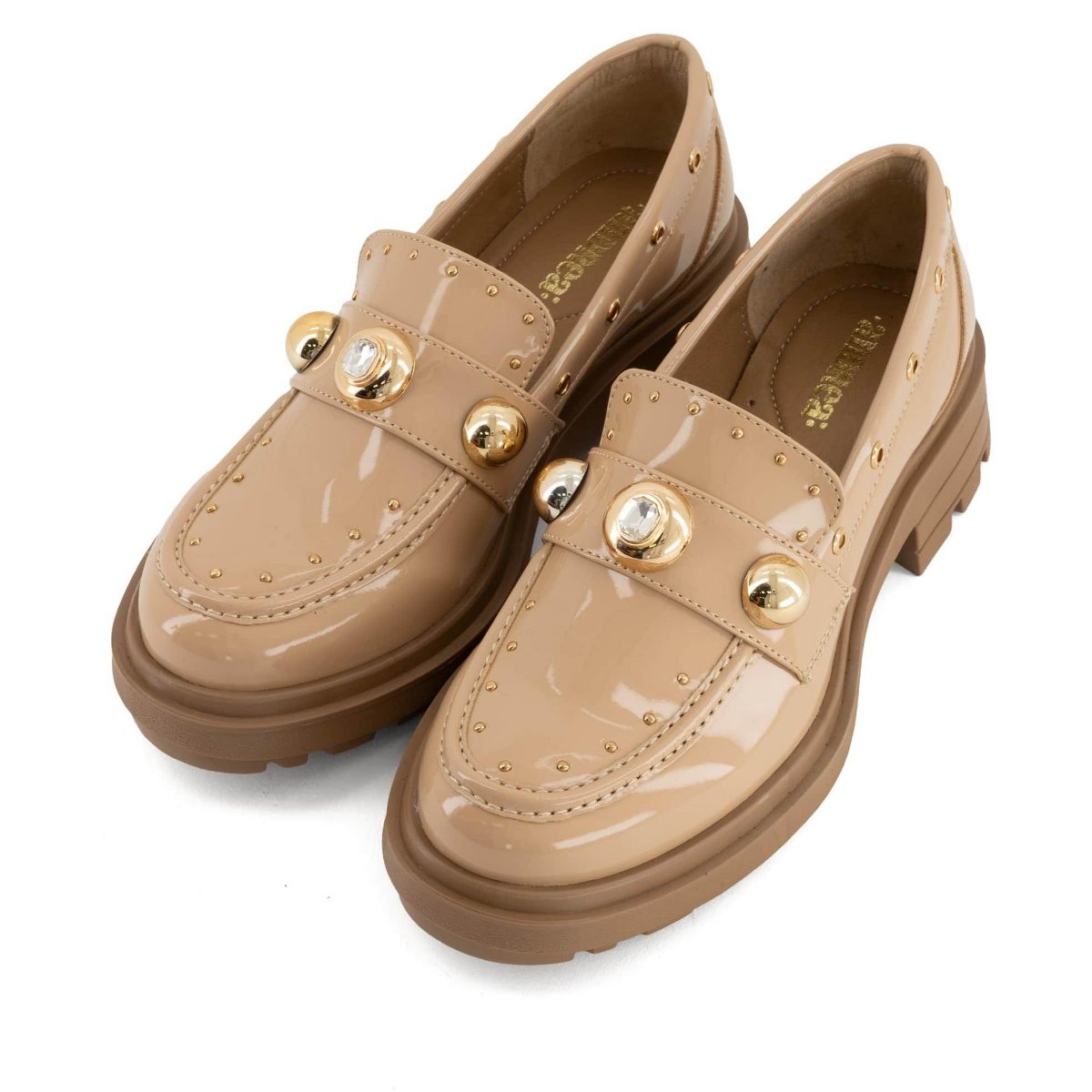 Женские туфли Andrea Women's Penny Loafers 96003-3911082 Beige 8 — фото 3
