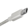 SilverStone Technology  Reversible USB-A to Reversible Micro-B cable 1.8 meter(6ft) Nylon Braided and aluminum shell Silver - 3 of 4