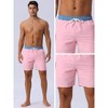 INSPIRE CHIC Men's Contrast Color Elastic Waist Lining Surfing Drawstring Swimming Shorts - 4 of 4
