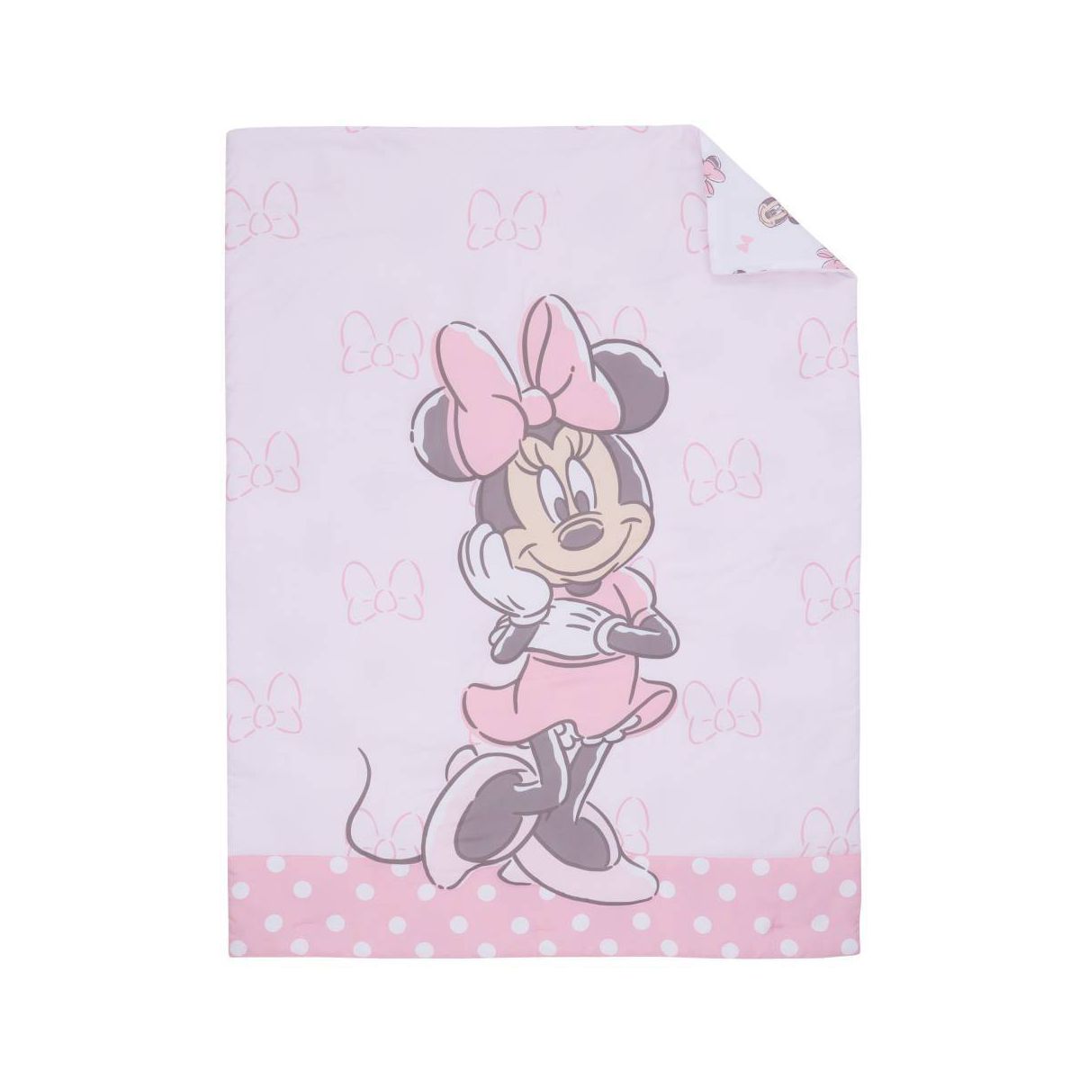Minnie Mouse 4pc Disney Dancing Bows Toddler Comforter Bedding Set - thumbnail 2