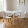 HomeRoots 32" White Steel and Metal Square Dining Table - 2 of 4