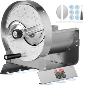 VEVOR Manual Vegetable Fruit Slicer, 0-0.5"/0-12mm Thickness Adjustable Commercial Slicer Machine, Stainless Steel Food Cutter with 2 Spare Blades - 1 of 4