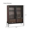 JUJABU 51.2'' Display Cabinet with Tempered Glass Door, Metal Legs, Modern Minimalist style, for Living Room, Office, Study - 4 of 4