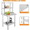 Stainless Steel Table with Overshelves, 60"x36" Commercial Kitchen Prep & Work Table - 3 of 4