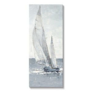 Stupell Industries Grey Sailboat Nautical Abstraction Canvas Wall Art - 1 of 3