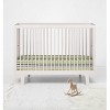 Bacati - Multicolor Stripes Green Yellow Beige Chocolate 100 percent Cotton Universal Baby US Standard Crib or Toddler Bed Fitted Sheet - 4 of 4
