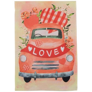Northlight Love Banner and Vintage Car Garden Flag 12.5" x 18" - 1 of 4