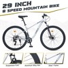 RISOKEYS 29 Inch Mountain Bike,8 Speed Suspension Bicycle, Steel Frame & Front Suspension Fork,Double Disc Brake Bicycle for Adult - 2 of 4