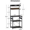 ODK Bakers Rack with Power Outlet, Coffee Bar with Storage 5-Tiers - 3 of 3