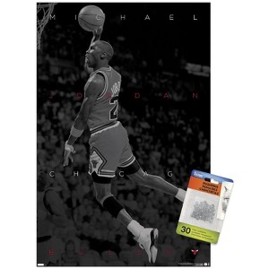 Trends International Michael Jordan - Black and White Unframed Wall Poster Prints - 1 of 4