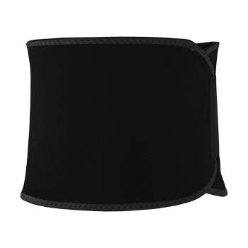Unique Bargains Polyester During Exercising Workout Waist Sweat Band Tummy Tuck Belt 1 Pc Black L