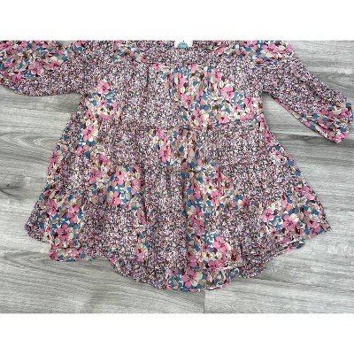 Women's Wo's Print Bubble Sleeve Top - Jodifl L