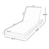VisioGear Lounge Chaise Set with Headrest and Leaf Coconut & 2 Inch Thick Lounge Cushions for Poolside, Patio, Green Leaf&Teak, 79"*28.75"*34" - 3 of 4