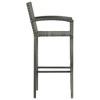 vidaXL Bar Stools 2 pcs Gray Poly Rattan - 4 of 4