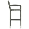 vidaXL Bar Stools 2 pcs Gray Poly Rattan - image 4 of 4