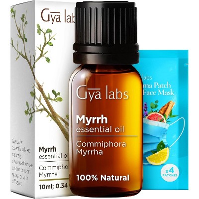 Gya Labs Myrrh Essential Oil for Skin - 0.34 Fl Oz - 100% Pure Natural Myrrh Oil for Diffuser, Face, Hair, Massages & Candle Making Scent
