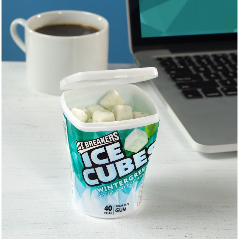 Ice Breakers Ice Cubes Wintergreen Sugar Free Gum - 40ct, 2 of 6