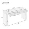 NicBex Rustic Console Table with Storage Drawers,Entryway Table with Curved Corners & Thick Legs,Fluted Foyer Tables for Entryway,Living Room - 4 of 4