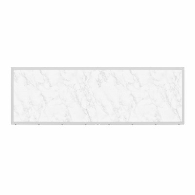 Dove Gray 3-Door Accent Cabinet with Faux Marble Top