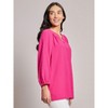 Jones New York Print V-Neck Pleated Kelly Blouse - 2 of 3