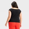 Women's Slim Fit Short Sleeve Off the Shoulder Top - A New Day™ - 2 of 3